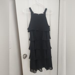 Black ruffle dress